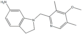 1-[(4-methoxy-3,5-dimethylpyridin-2-yl)methyl]-2,3-dihydro-1H-indol-6-amine 구조식 이미지