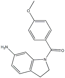 1-[(4-methoxyphenyl)carbonyl]-2,3-dihydro-1H-indol-6-amine 구조식 이미지