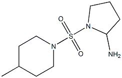 1-[(4-methylpiperidine-1-)sulfonyl]pyrrolidin-2-amine 구조식 이미지