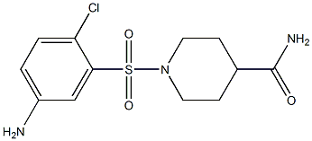 1-[(5-amino-2-chlorobenzene)sulfonyl]piperidine-4-carboxamide Structure