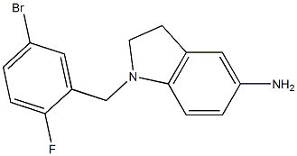 1-[(5-bromo-2-fluorophenyl)methyl]-2,3-dihydro-1H-indol-5-amine Structure