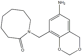 1-[(6-amino-2,4-dihydro-1,3-benzodioxin-8-yl)methyl]azocan-2-one 구조식 이미지