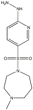 1-[(6-hydrazinylpyridine-3-)sulfonyl]-4-methyl-1,4-diazepane 구조식 이미지