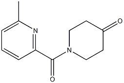 1-[(6-methylpyridin-2-yl)carbonyl]piperidin-4-one 구조식 이미지