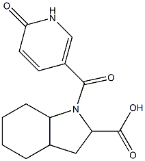 1-[(6-oxo-1,6-dihydropyridin-3-yl)carbonyl]octahydro-1H-indole-2-carboxylic acid Structure