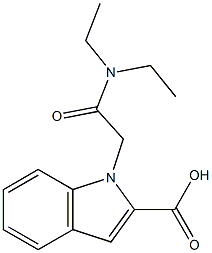 1-[(diethylcarbamoyl)methyl]-1H-indole-2-carboxylic acid Structure