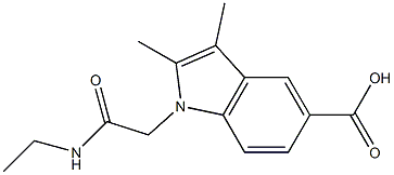 1-[(ethylcarbamoyl)methyl]-2,3-dimethyl-1H-indole-5-carboxylic acid 구조식 이미지