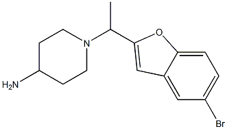 1-[1-(5-bromo-1-benzofuran-2-yl)ethyl]piperidin-4-amine Structure