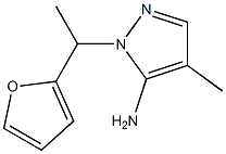 1-[1-(furan-2-yl)ethyl]-4-methyl-1H-pyrazol-5-amine Structure