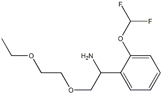 1-[1-amino-2-(2-ethoxyethoxy)ethyl]-2-(difluoromethoxy)benzene 구조식 이미지