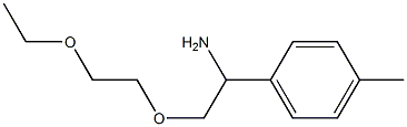 1-[1-amino-2-(2-ethoxyethoxy)ethyl]-4-methylbenzene 구조식 이미지