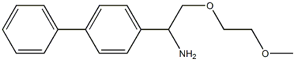 1-[1-amino-2-(2-methoxyethoxy)ethyl]-4-phenylbenzene 구조식 이미지