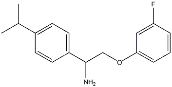 1-[1-amino-2-(3-fluorophenoxy)ethyl]-4-(propan-2-yl)benzene 구조식 이미지