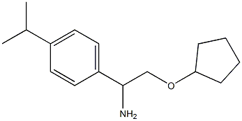 1-[1-amino-2-(cyclopentyloxy)ethyl]-4-(propan-2-yl)benzene 구조식 이미지