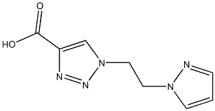 1-[2-(1H-pyrazol-1-yl)ethyl]-1H-1,2,3-triazole-4-carboxylic acid 구조식 이미지