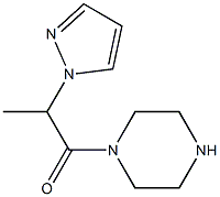 1-[2-(1H-pyrazol-1-yl)propanoyl]piperazine 구조식 이미지