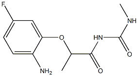 1-[2-(2-amino-5-fluorophenoxy)propanoyl]-3-methylurea Structure