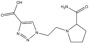 1-[2-(2-carbamoylpyrrolidin-1-yl)ethyl]-1H-1,2,3-triazole-4-carboxylic acid Structure