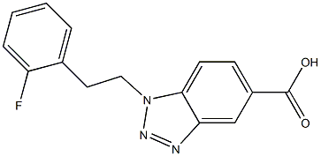 1-[2-(2-fluorophenyl)ethyl]-1H-1,2,3-benzotriazole-5-carboxylic acid 구조식 이미지