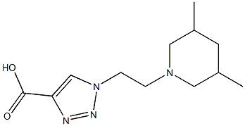 1-[2-(3,5-dimethylpiperidin-1-yl)ethyl]-1H-1,2,3-triazole-4-carboxylic acid 구조식 이미지