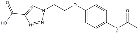 1-[2-(4-acetamidophenoxy)ethyl]-1H-1,2,3-triazole-4-carboxylic acid 구조식 이미지