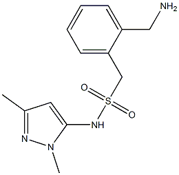 1-[2-(aminomethyl)phenyl]-N-(1,3-dimethyl-1H-pyrazol-5-yl)methanesulfonamide 구조식 이미지