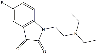 1-[2-(diethylamino)ethyl]-5-fluoro-2,3-dihydro-1H-indole-2,3-dione Structure