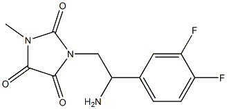1-[2-amino-2-(3,4-difluorophenyl)ethyl]-3-methylimidazolidine-2,4,5-trione 구조식 이미지