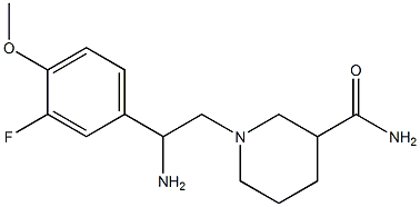 1-[2-amino-2-(3-fluoro-4-methoxyphenyl)ethyl]piperidine-3-carboxamide 구조식 이미지