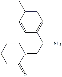 1-[2-amino-2-(4-methylphenyl)ethyl]piperidin-2-one 구조식 이미지