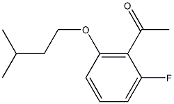 1-[2-fluoro-6-(3-methylbutoxy)phenyl]ethan-1-one 구조식 이미지