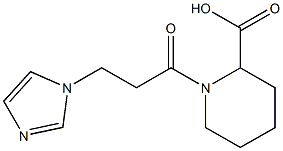 1-[3-(1H-imidazol-1-yl)propanoyl]piperidine-2-carboxylic acid Structure