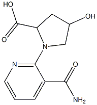 1-[3-(aminocarbonyl)pyridin-2-yl]-4-hydroxypyrrolidine-2-carboxylic acid 구조식 이미지