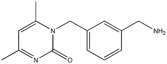 1-[3-(aminomethyl)benzyl]-4,6-dimethylpyrimidin-2(1H)-one 구조식 이미지