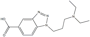 1-[3-(diethylamino)propyl]-1H-1,2,3-benzotriazole-5-carboxylic acid Structure