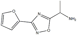 1-[3-(furan-2-yl)-1,2,4-oxadiazol-5-yl]ethan-1-amine 구조식 이미지