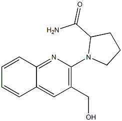 1-[3-(hydroxymethyl)quinolin-2-yl]pyrrolidine-2-carboxamide Structure