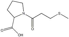 1-[3-(methylsulfanyl)propanoyl]pyrrolidine-2-carboxylic acid Structure