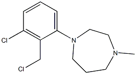 1-[3-chloro-2-(chloromethyl)phenyl]-4-methyl-1,4-diazepane 구조식 이미지