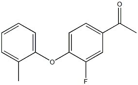 1-[3-fluoro-4-(2-methylphenoxy)phenyl]ethan-1-one 구조식 이미지