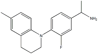 1-[3-fluoro-4-(6-methyl-1,2,3,4-tetrahydroquinolin-1-yl)phenyl]ethan-1-amine Structure