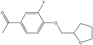 1-[3-fluoro-4-(oxolan-2-ylmethoxy)phenyl]ethan-1-one 구조식 이미지