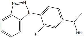 1-[4-(1H-1,2,3-benzotriazol-1-yl)-3-fluorophenyl]ethan-1-amine 구조식 이미지