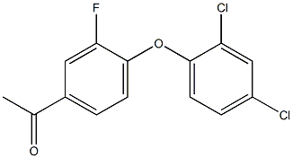 1-[4-(2,4-dichlorophenoxy)-3-fluorophenyl]ethan-1-one 구조식 이미지