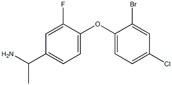 1-[4-(2-bromo-4-chlorophenoxy)-3-fluorophenyl]ethan-1-amine 구조식 이미지