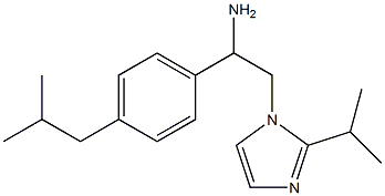 1-[4-(2-methylpropyl)phenyl]-2-[2-(propan-2-yl)-1H-imidazol-1-yl]ethan-1-amine Structure