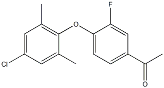 1-[4-(4-chloro-2,6-dimethylphenoxy)-3-fluorophenyl]ethan-1-one 구조식 이미지