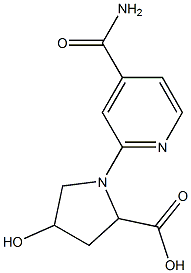 1-[4-(aminocarbonyl)pyridin-2-yl]-4-hydroxypyrrolidine-2-carboxylic acid Structure