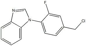 1-[4-(chloromethyl)-2-fluorophenyl]-1H-1,3-benzodiazole Structure