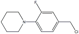 1-[4-(chloromethyl)-2-fluorophenyl]piperidine Structure